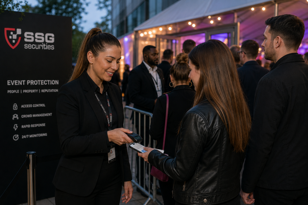 Professional event security officer
